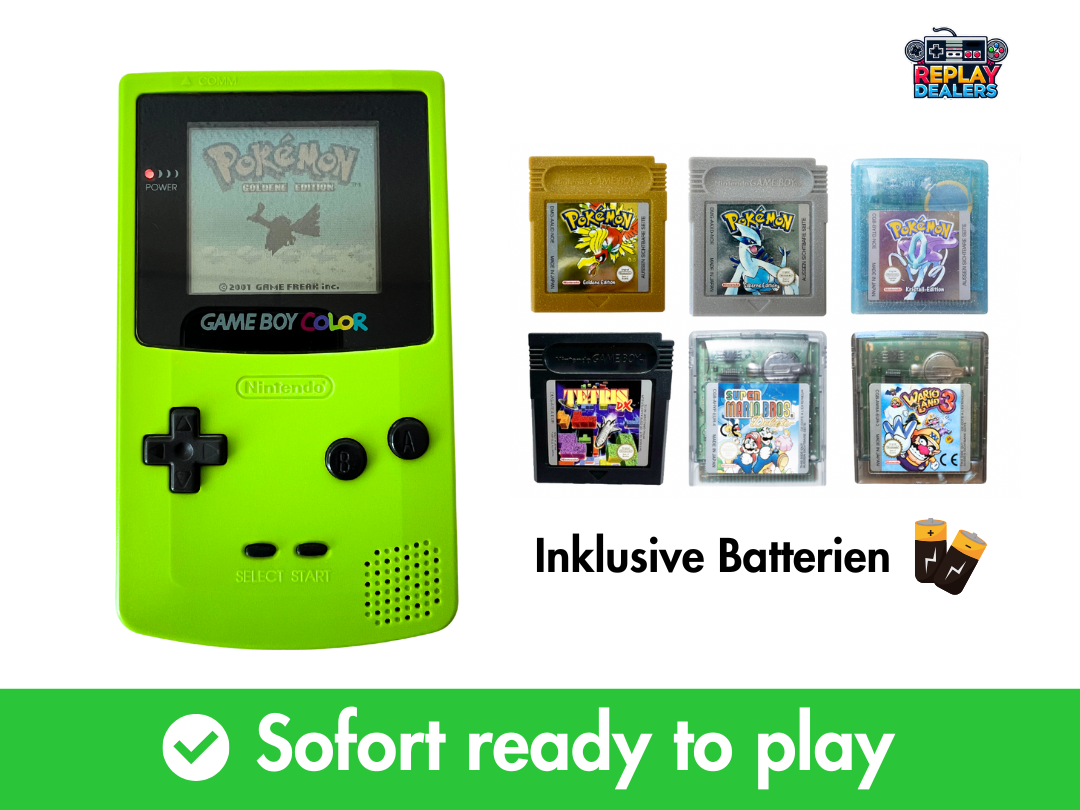 Gameboy Color (Grün) + Kultspiel nach Wahl – Sofort spielbereit!