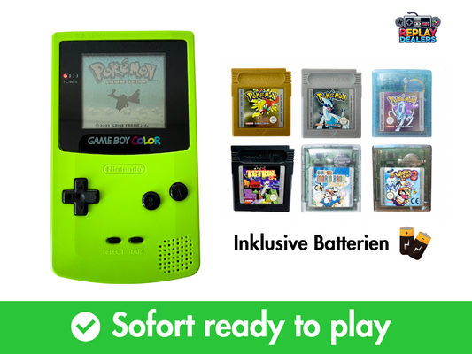 Gameboy Color (Grün) + Kultspiel nach Wahl – Sofort spielbereit!
