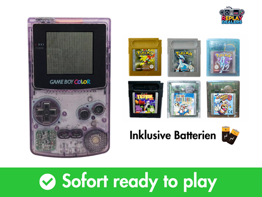 Gameboy Color (Transparent) + Kultspiel nach Wahl – Sofort spielbereit!