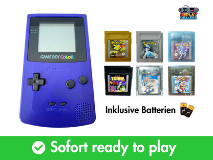 Gameboy Color (Lila) + Kultspiel nach Wahl – Sofort spielbereit!