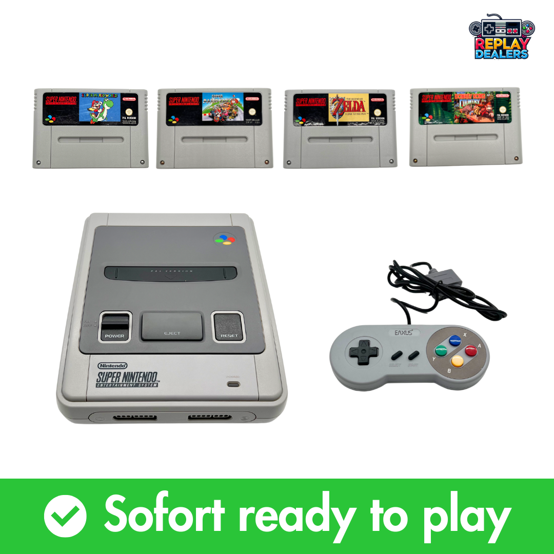 Super Nintendo Set - 1 Controller (Ready to Play)
